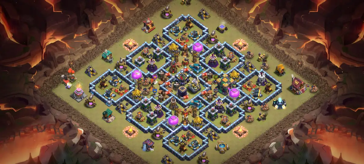 TH14 Anti 2 Star War Base for Clash of Clans Copy Link