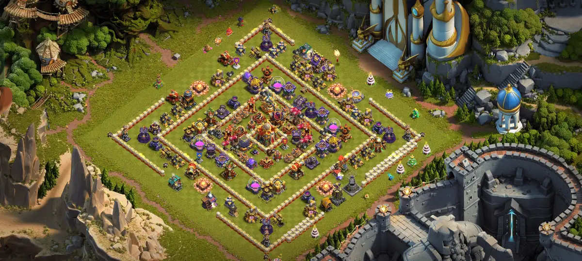 TH16 Anti Air Base for Clash of Clans vs Electro Dragons
