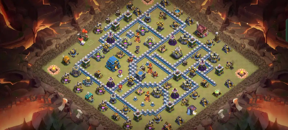 TH12 War Badr Base for Clash of Clans Anti E-Dragon