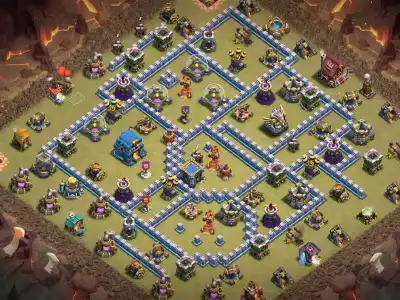 Layout TH12 War Badr Base for Clash of Clans Anti E-Dragon