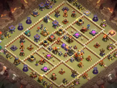 Layout TH16 War Base Copy Link | Anti 2 Star Ring Style Layout