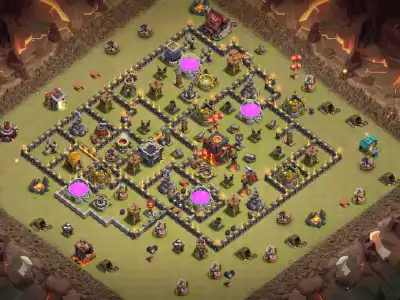 Layout TH10 War Base for Clash of Clans | Legend League Copy Link