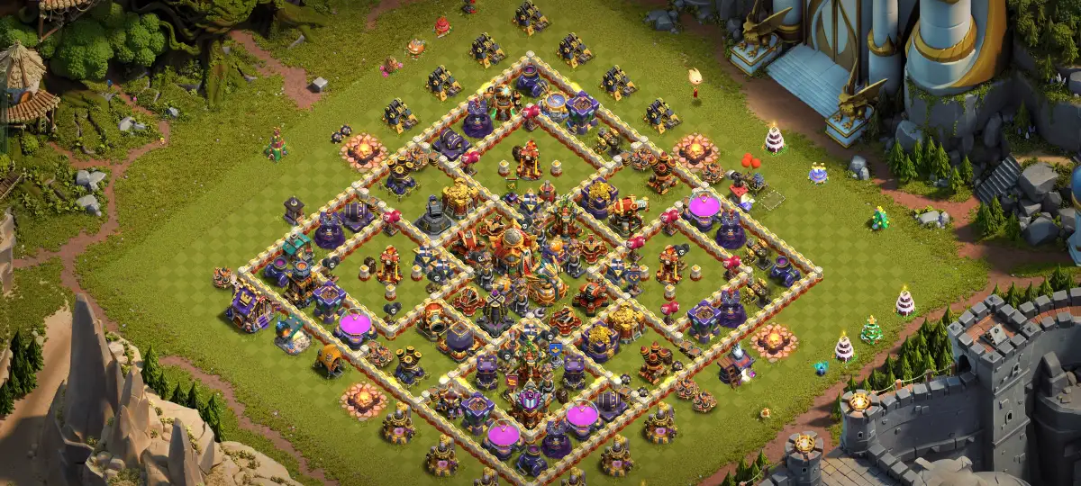 TH16 Legend League Base Anti Electro Dragon Air Defense