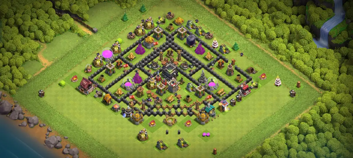 TH9 War Badr Anti 3 Star Hybrid Base for CoC