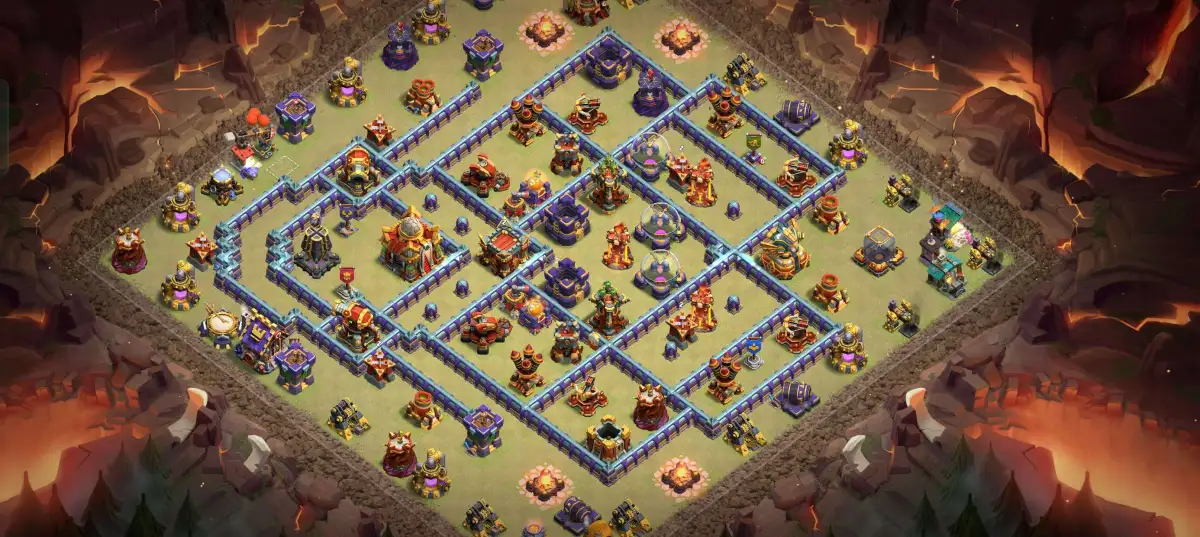 TH16 War Base Layout with Tough Core and Offset Town Hall