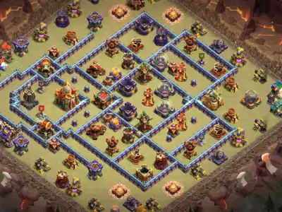 Layout TH16 War Base Layout with Tough Core and Offset Town Hall