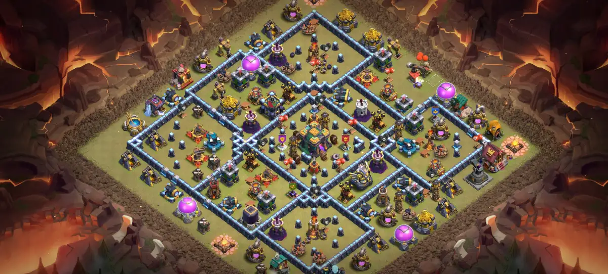 TH14 War Badr Base for CoC with Tough Core Pathing