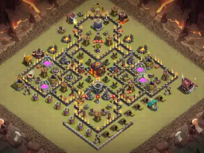 Layout TH10 Hybrid Base for Farming and Anti 3 Star Defense
