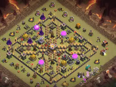 Layout TH11 War Base for CoC | war badr Clash of Clans Layout