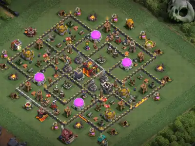 Layout TH10 Legend League Hybrid Base Layout | Anti 2 Star Defense