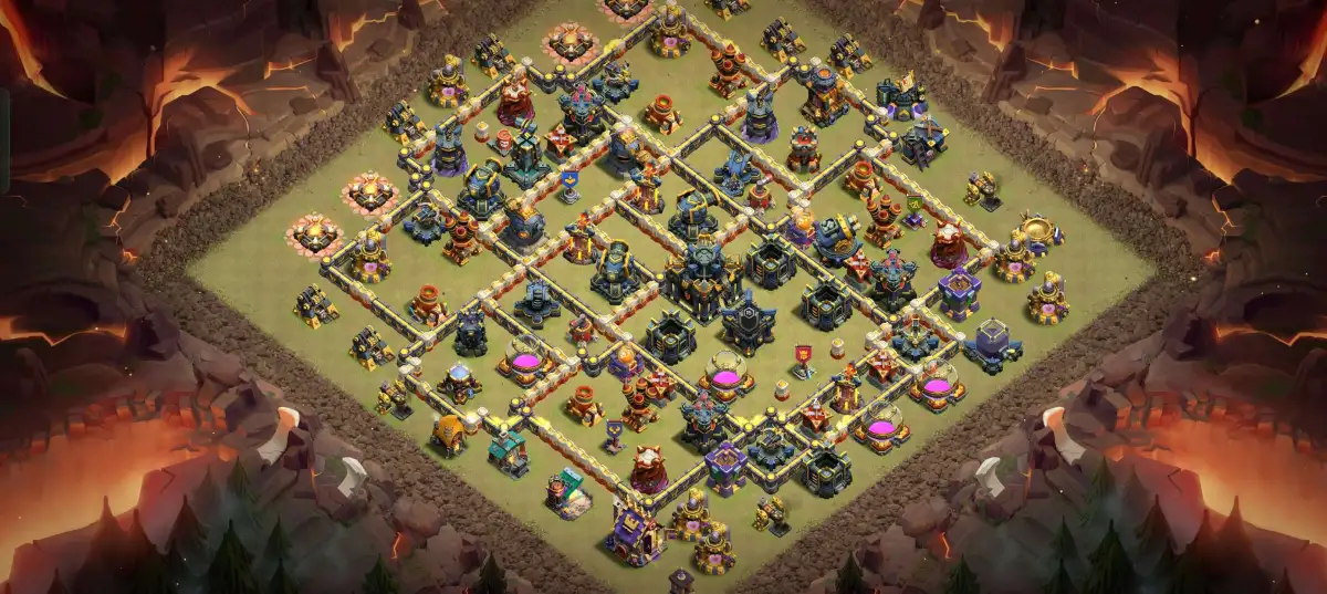 TH17 War Base Layout for Clash of Clans Anti 2 Star