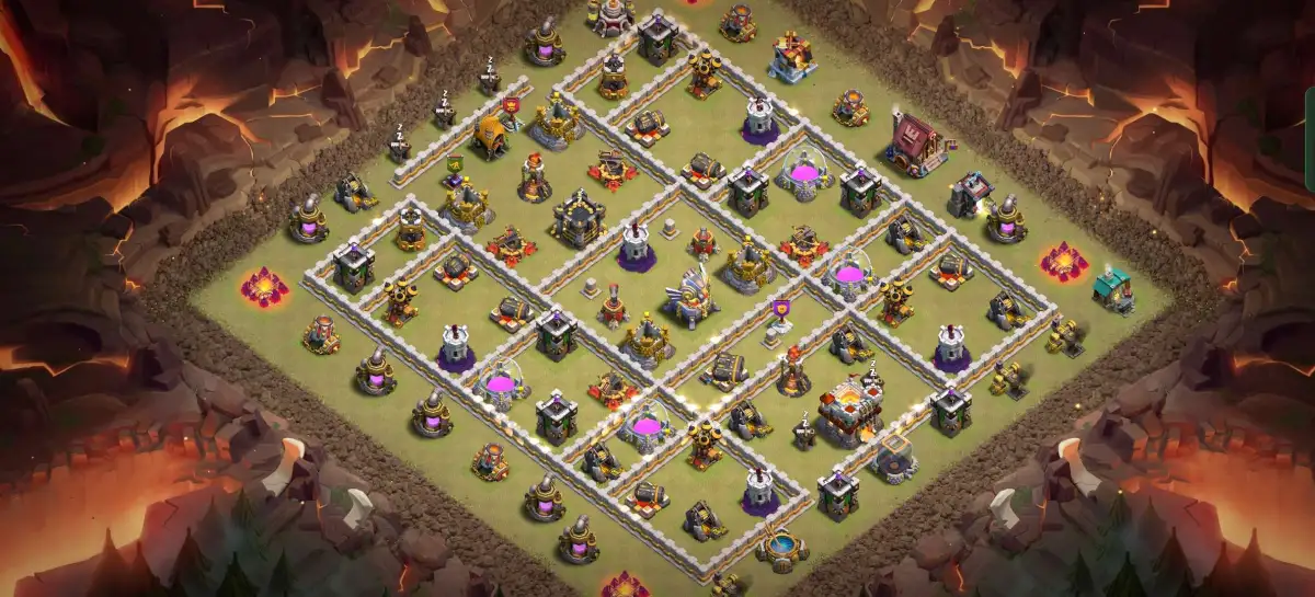 TH11 war base for coc with offset Town Hall - war badr