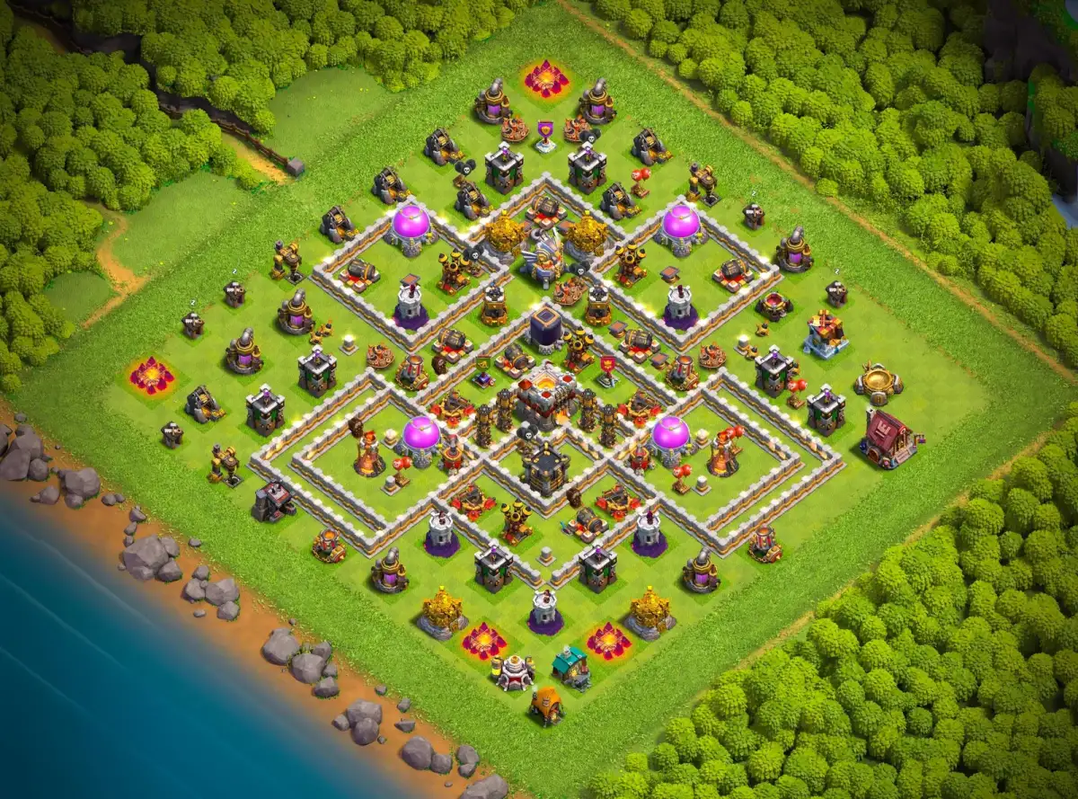 TH11 Hybrid Base Layout for Clash of Clans Anti 2 Star