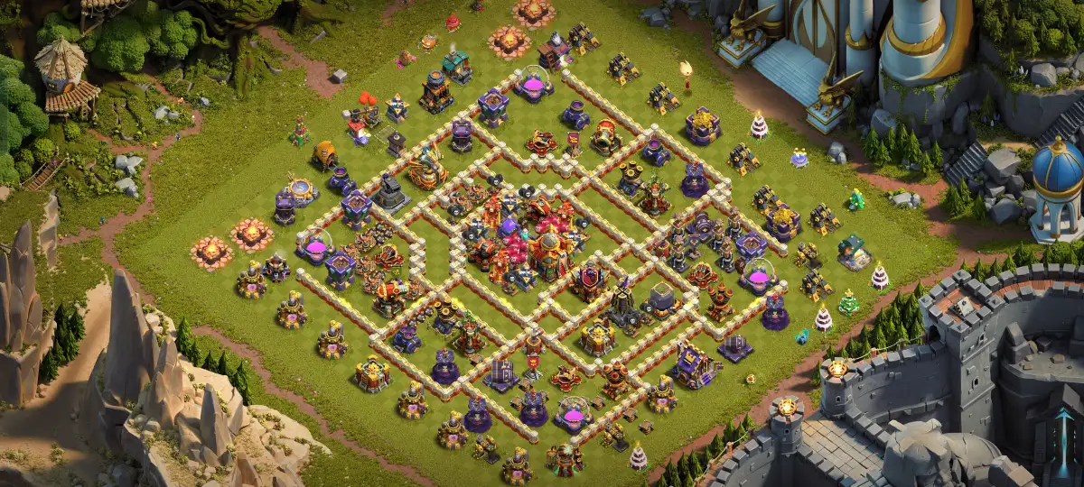 TH16 Legend League Base Anti Electro Dragon Air Defense