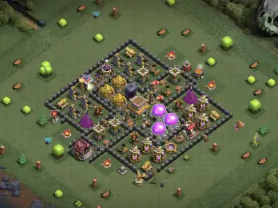 Layout TH8 Anti 3 Star Hybrid Base with Tight Core Compartments