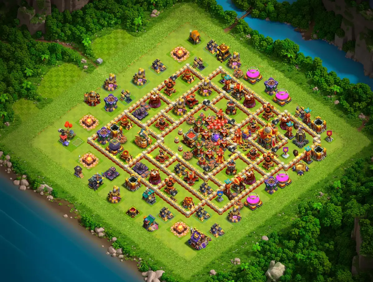 TH16 Legend League Anti 2 Star Base Layout with Copy Link