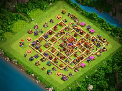 Layout TH16 Legend League Anti 2 Star Base Layout with Copy Link