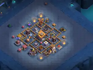 BH6 Base Layout for Clash of Clans with Strong Core Spread