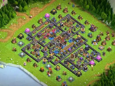 Layout TH18 War Base Anti 3 Star for Clash of Clans Legends
