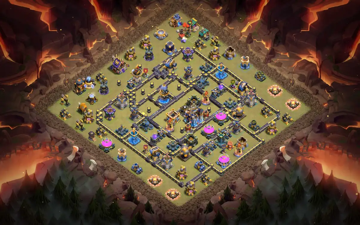 TH18 Legend League War Base Anti 2 Star Layout Copy Link