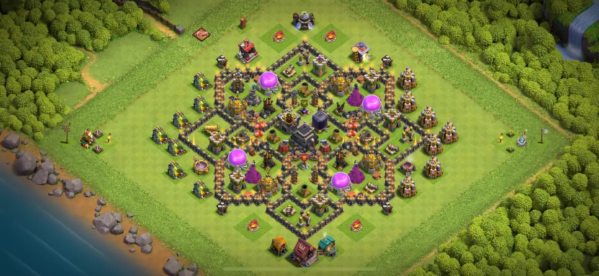 TH9 Hybrid Base Anti 2 Star and Dragon Defense Layout