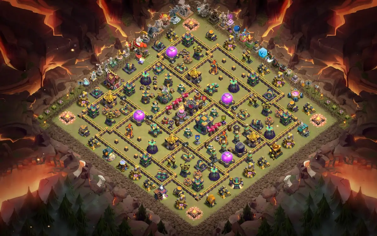 TH14 War Base Built to Disrupt Electro Dragon Spam