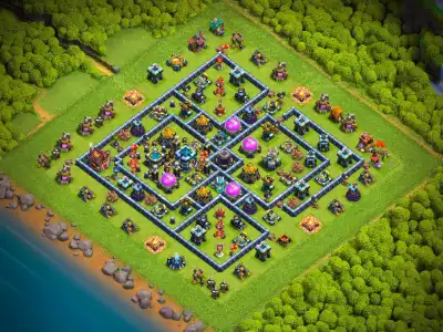 Layout TH13 Farming Base Anti 2 Star Layout for Clash of Clans