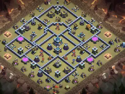 Layout TH13 Farming Base for CoC Anti Electro Dragon Copy Link