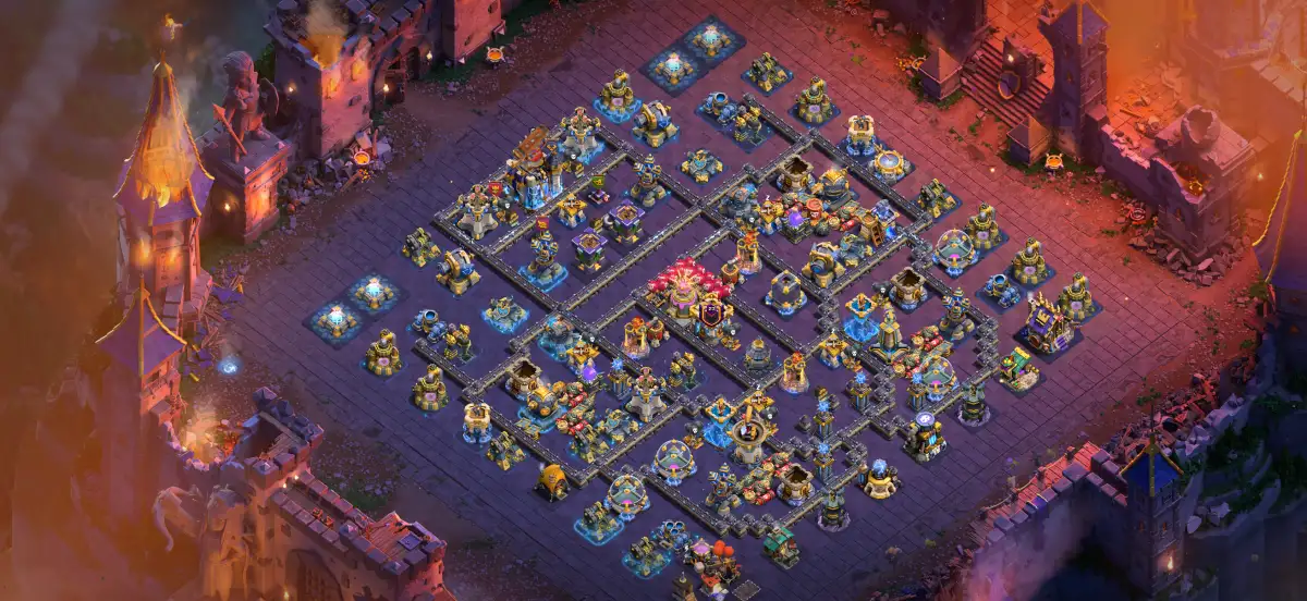 TH18 War Base Layout for Clash of Clans Anti 2 Star