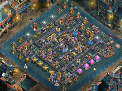 Layout TH18 War Base Anti 3 Star Layout for Electro Dragon Hits