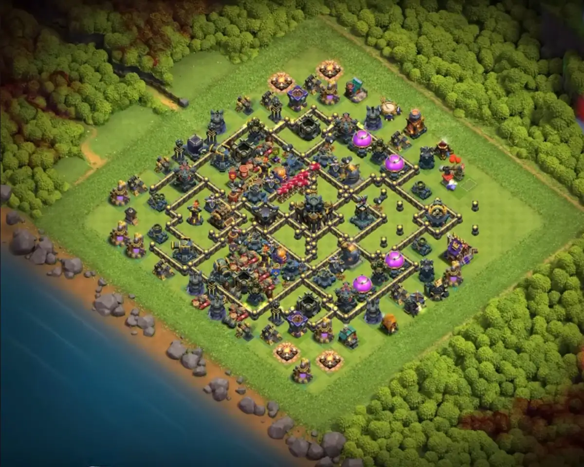 TH17 Anti Everything Hybrid coc base layout with Copy Link