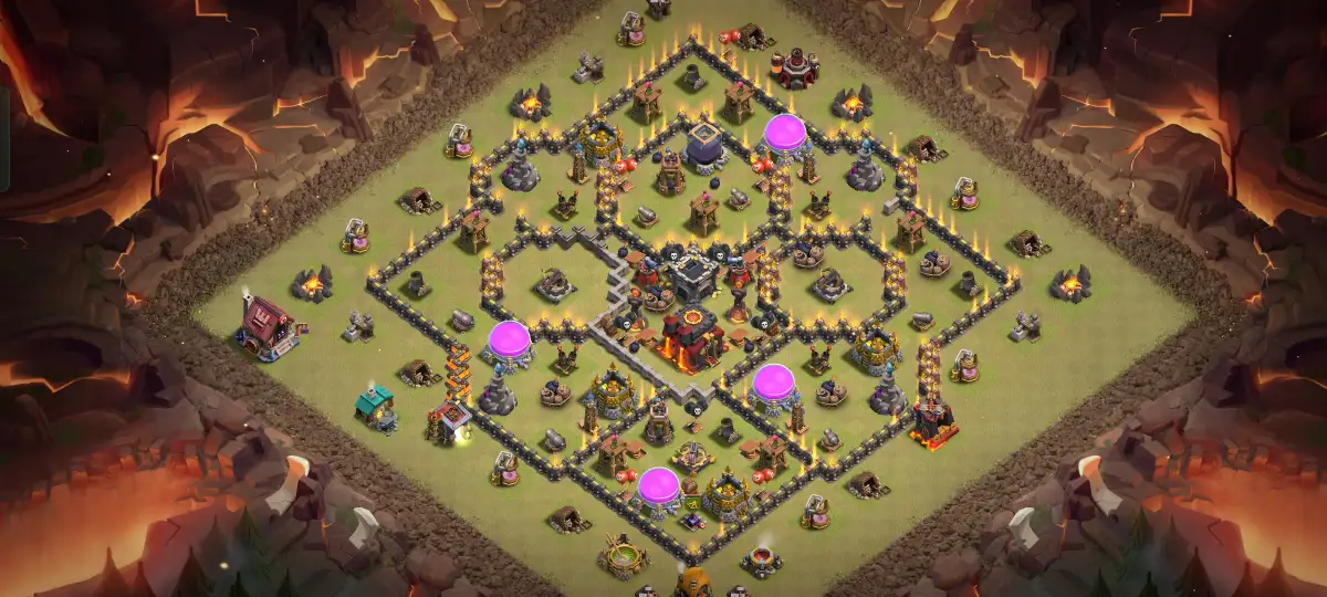TH10 War Base Anti 3 Star Layout for Clash of Clans