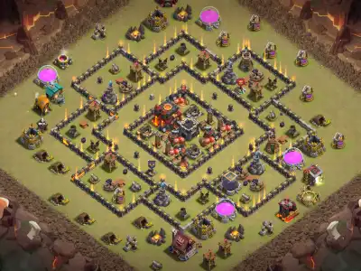 Layout TH10 Farming Base Anti Air Layout for Clash of Clans