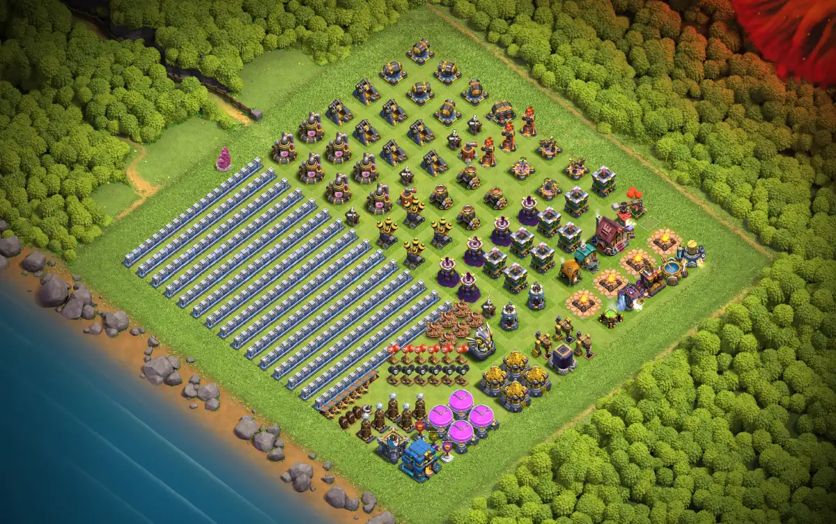TH12 Troll Hybrid Layout with Hidden Town Hall Corner