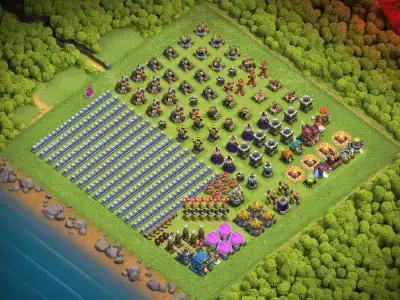 Layout TH12 Troll Hybrid Layout with Hidden Town Hall Corner