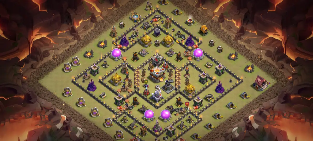 TH11 War Base Anti 2 Star Ring Layout with Copy Link