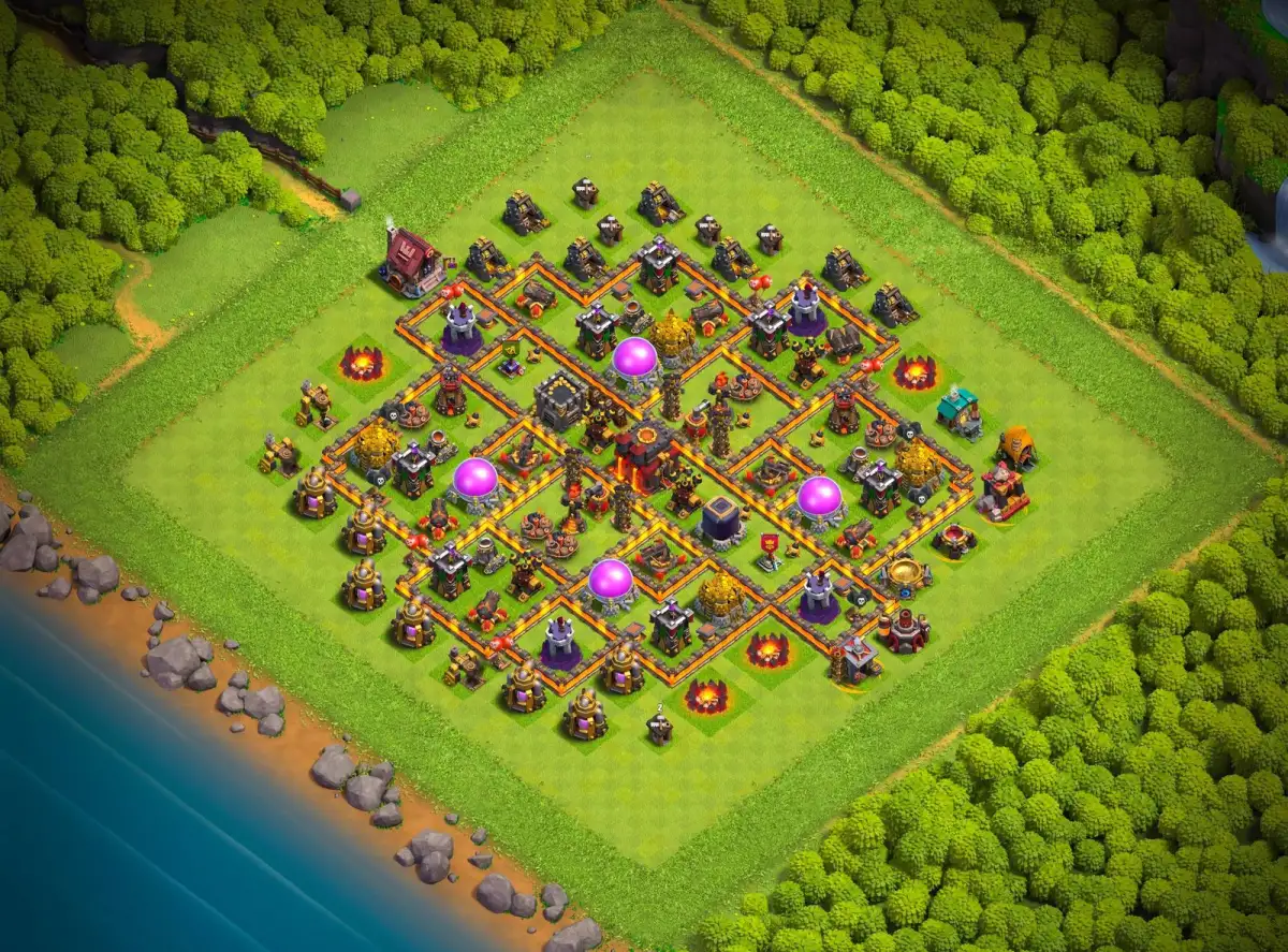 TH10 Defense Base Copy Link for Clash of Clans War Badr