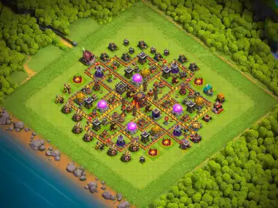 Layout TH10 Defense Base Copy Link for Clash of Clans War Badr