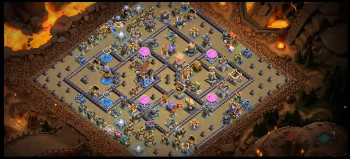 TH18 War Badr Clash of Clans Anti 2 Star Hybrid Base