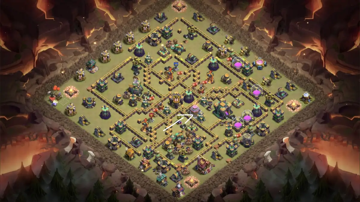 TH14 War Badr Base for Clash of Clans Anti 3 Star