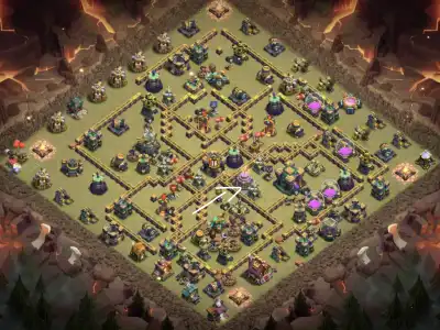 Layout TH14 War Badr Base for Clash of Clans Anti 3 Star