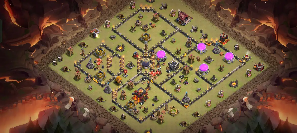 TH10 Farming Hybrid Base Link with Safe Dark Elixir Core