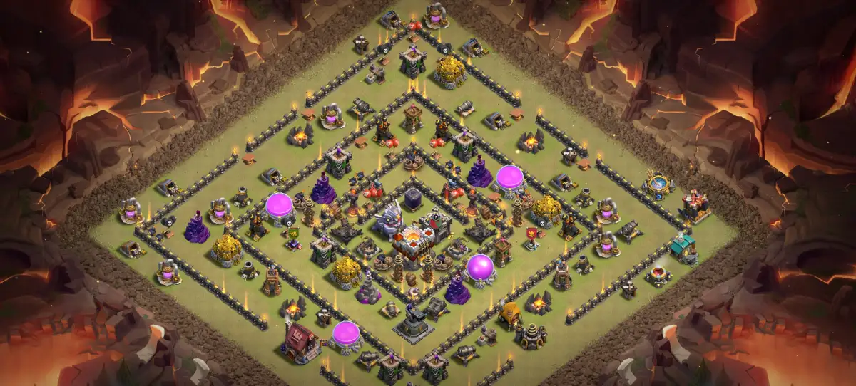 TH11 War Base Copy Link Anti 2 Star Ring Layout