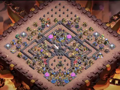 Layout TH18 War Base Anti 3 Star Ring | Clash of Clans