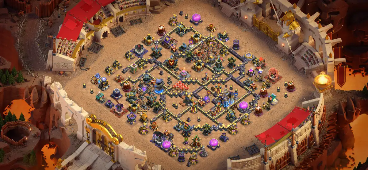 TH18 Hybrid Base with Split Core Anti 3 Star Defense