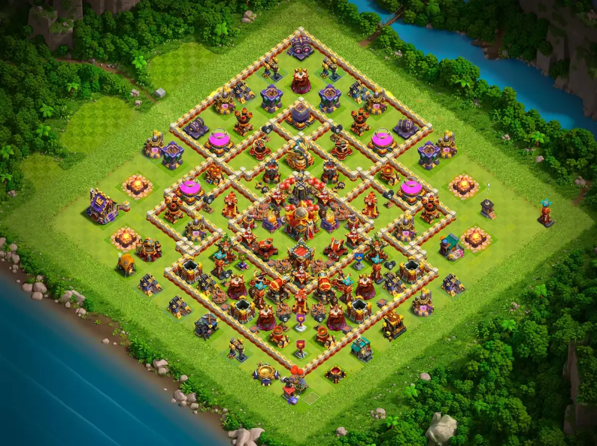TH16 Legend League Hybrid Base Anti 2 Star Copy Layout