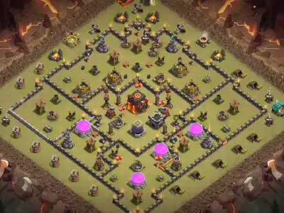 Layout TH10 Anti Everything War Base | Anti Air Copy Layout