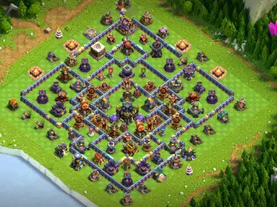 Layout TH17 War Base Anti 2 Star for Legend League and CWL