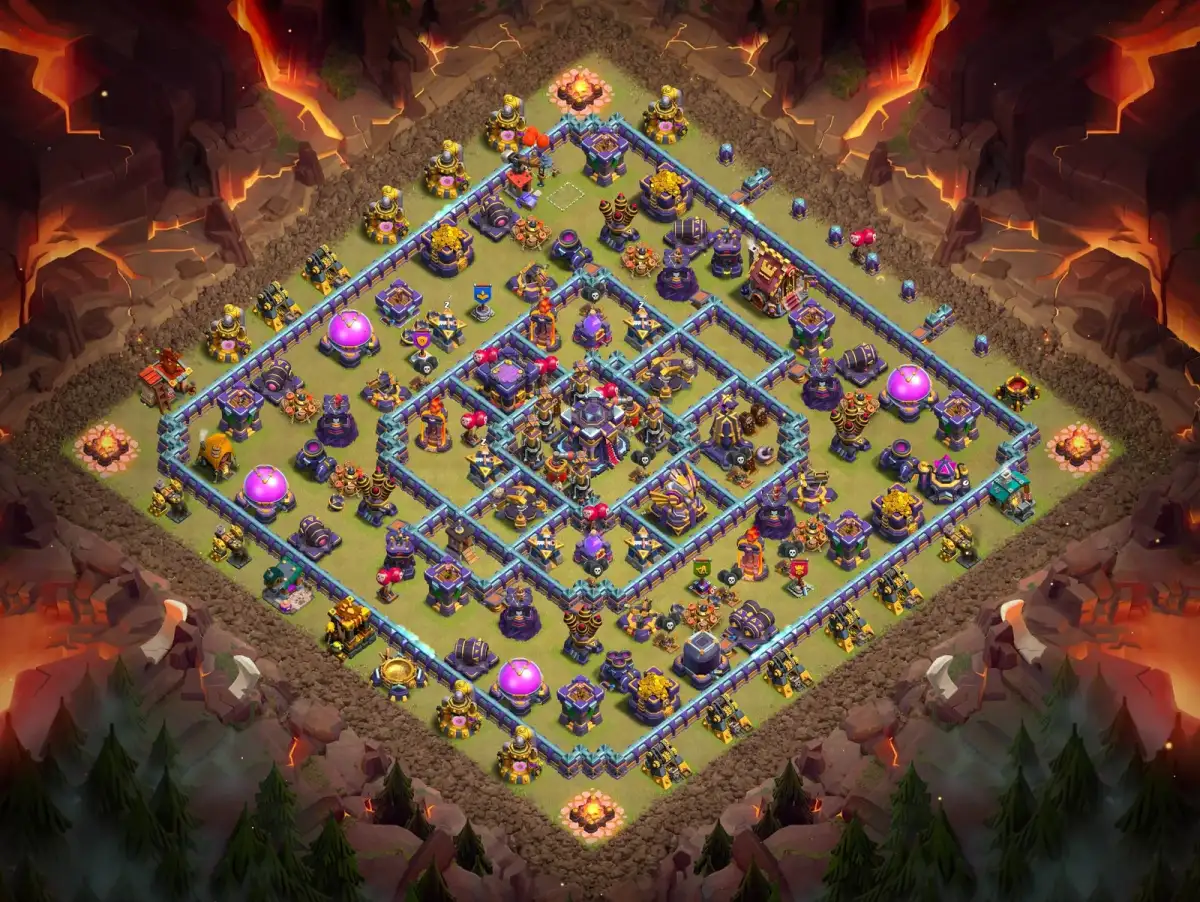 TH15 War Base Copy Link Anti 2 Star Ring Style Layout
