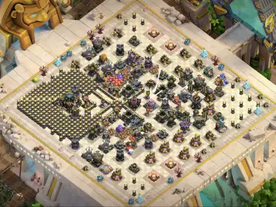 Layout TH17 War Base Anti 3 Star | Clash of Clans Copy